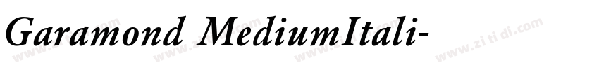 Garamond MediumItali字体转换 Garamond MediumItali字体转换